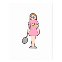 Tennis Player Girl. Post Cards