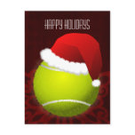 tennis player Holiday greeting postcards
