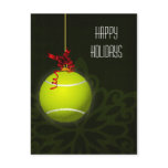 tennis player Holiday greeting postcards