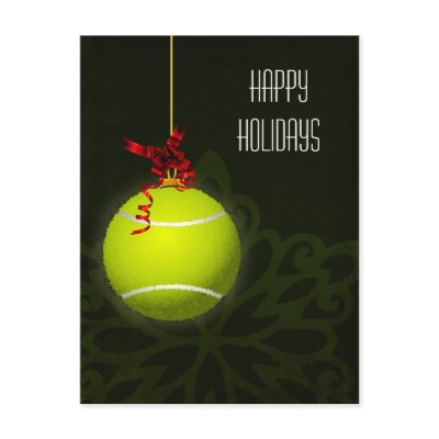 tennis player Holiday greeting Postcards Zazzle_postcard