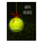 tennis player Holiday greeting postcards