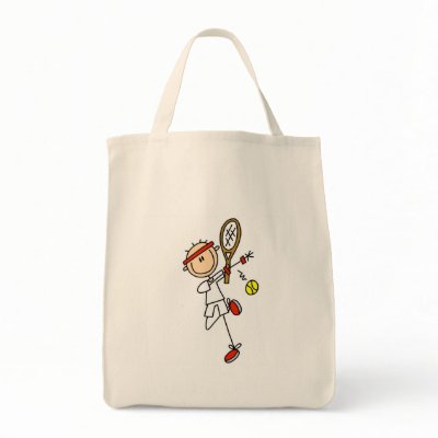 Tennis Player with Racquet Tshirts and Gifts Bag