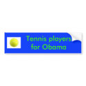 Tennis players for Obama bumper stickers