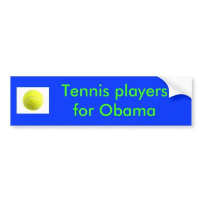Tennis players for Obama Bumper Stickers by yayaya17