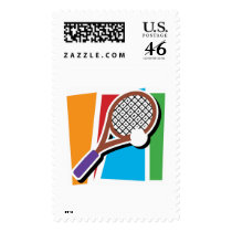 Tennis Postage Stamp