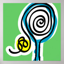 Tennis Poster with colorful design