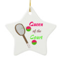 Tennis - Queen of the Court Ornament