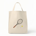 Tennis Racket And Ball Tote Bag