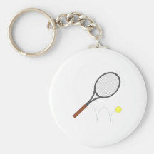 Tennis Racket And Ball Key Chain