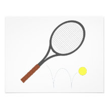 Tennis Racket And Ball Personalized Announcements