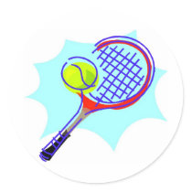 Tennis Racket & Ball stickers by shopstew Tennis Racket & Ball stickers