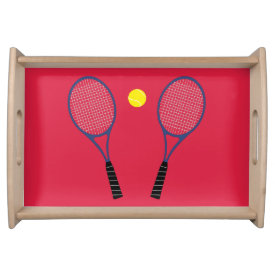 Tennis Rackets Serving Tray