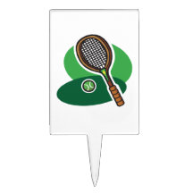 Tennis Racquet 2.png Rectangle Cake Picks
