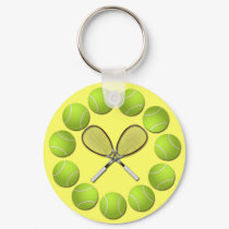 TENNIS RACQUET AND BALLS keychains by dgpaulart TENNIS RACQUET AND BALLS keychains