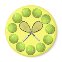 TENNIS RACQUET AND BALLS magnets by dgpaulart TENNIS RACQUET AND BALLS magnets