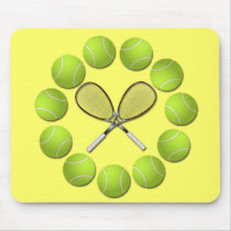 TENNIS RACQUET AND BALLS mousepads