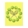 TENNIS RACQUET AND BALLS POSTCARD