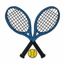Tennis Racquets embroidered shirts