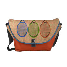 TENNIS RACQUETS IN COLOR Messenger Bag
