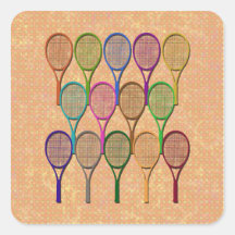 TENNIS RACQUETS IN COLOR Sticker