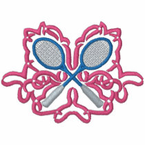 Tennis Racquets Tribal embroidered shirts by ZazzleEmbroidery Tennis Racquets Tribal embroidered shirts
