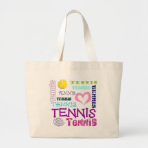 Tennis Repeating Canvas Bags