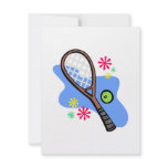 Tennis retro personalized invitation