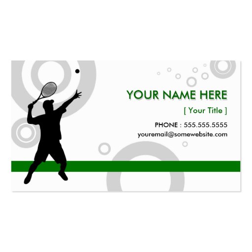 tennis rings business card templates