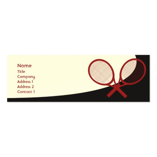 Tennis - Skinny Business Cards (front side)