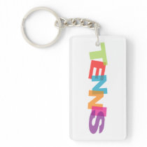 Tennis slogan keychain key chains