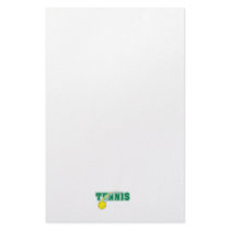 tennis text graphic customized stationery