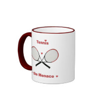 Tennis the Menace Hearts Coffee Mugs