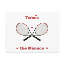 Tennis the Menace Hearts Post Card