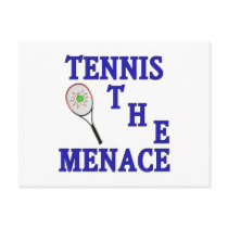 Tennis the Menace Racket Postcard