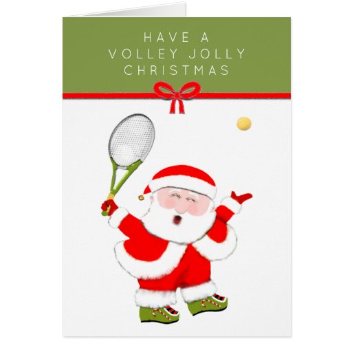 Tennisthemed Christmas card Zazzle