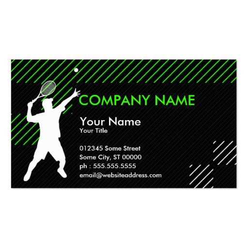 tennis vertices business card templates (front side)