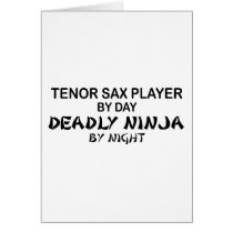 Tenor Sax Deadly Ninja by Night Cards