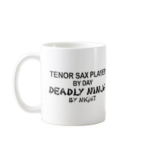 Tenor Sax Deadly Ninja by Night Mug