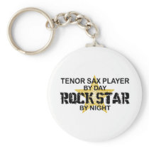 Tenor Sax Rock Star by Night Key Chains