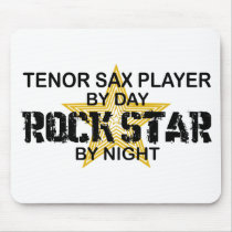 Tenor Sax Rock Star by Night Mouse Mats
