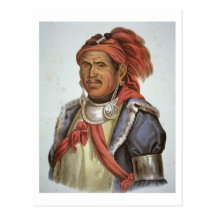 Tenskwatawa (1775-1836) (colour litho) postcard