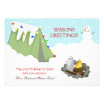 Tent Camping Snow Holiday Christmas Card