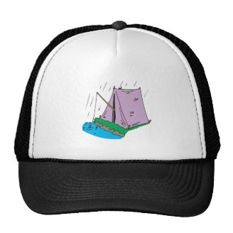 Tent Fishing Trucker Hat