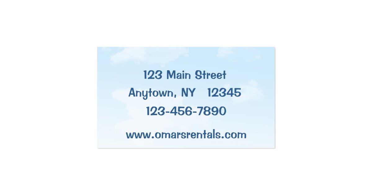 Tent Rental Business Card Zazzle