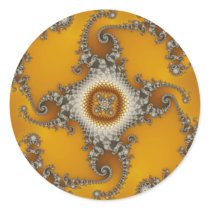 Tentacles Fractal Round Stickers