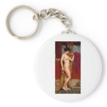 Tepidarium Baths - Godward - Fine Art Painting Keychain
