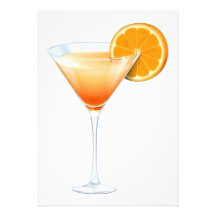 Tequila Sunrise Cocktail Custom Invitations