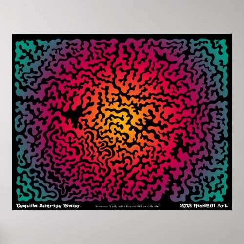 Tequila Sunrise Maze print