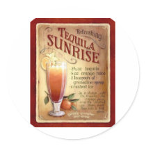 tequila sunrise recipe sticker