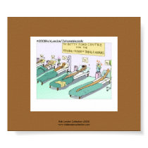 Tequila Worm Rehab Funny Cartoon On Canvas Print